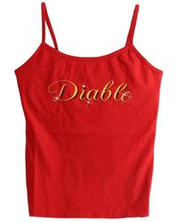 Willy Chavarria - Diablo Cholita Tank Tops "Willy" Mwjte007 062N 006" - Lyst