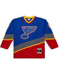 Mitchell & Ness - Nhl Dark Jersey Blues 1995 Brett Hull "Dark Royal" Jy9051 Sludkry" - Lyst