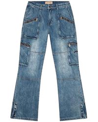 GODSPEED NEW YORK - Double Pocket Flared Cargo Pants Gs781" - Lyst
