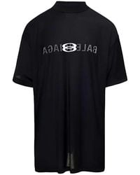 Balenciaga - Ai Logo Inside Out Oversized T-Shirt Faded" 787358Tqvj41569" - Lyst