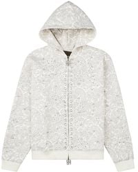 BIRTH OF ROYAL CHILD - Cashew Blossom Pearl Zipper Hoodie Rhinestone" Bc25Fwha02 Wht" - Lyst