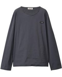 Miu Miu - Stretch Poplin Top "Hematite" Mt2283 6472 F063H" - Lyst