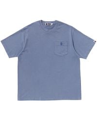 A Bathing Ape - Garment Dye One Point Relaxed Fit Pocket T-Shirt 001Csl801304Mnvy" - Lyst