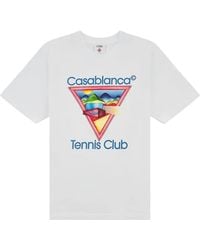 CASABLANCA - Tennis Club Icon T-Shirt Mpf25 Jts 001 01" - Lyst