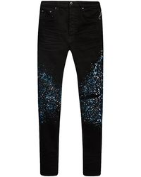 Amiri - Crystal Painter Jeans Mds114 018 Blac" - Lyst