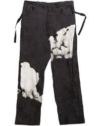 Undercover - Printed Linen Trouser Base" Uc1E4501 1 Blac" - Lyst