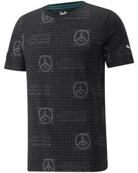 PUMA - Mapf1 Mercedes Aop Logo Tee 533692 01" - Lyst