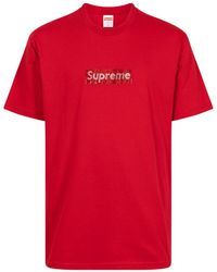 Supreme - Swarovski Box Logo T-Shirt "Ss19" Su6976" - Lyst