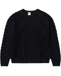 Nike - Cable Knit Long-Sleeve Sweater Dq5176 010" - Lyst