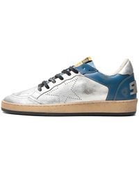 Golden Goose - Ball Star Shiny Leather And Laminated Upper Shiny Leather Toe Tongue And Heel Laminated Spur Skate S Ivory" - Lyst