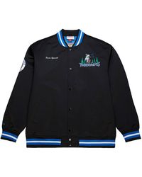 Mitchell & Ness - Satin Jacket Vintage Logo "Nba Timberwolves Kevin Garnett" Jk12382 Mtiblck" - Lyst