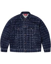 Supreme - Flocked Denim Trucker Jacket "Fw24 - Lyst