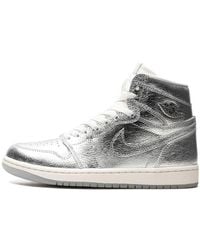 Nike - Air 1 High Og "metallic Silver" Shoes - Lyst