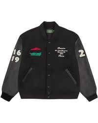 DENIM TEARS - Peace Wreath Varsity Jacket Dt445" - Lyst