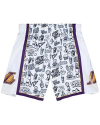 Mitchell & Ness - Doodle Swingman Shorts "La Lakers 2009" Pfsw1267 Lal09Pppptwh" - Lyst