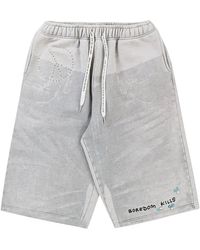 Boredom Kills - Denim Print Sweatshorts Bk027" - Lyst