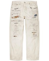 Supreme - Mm6 Maison Margiela Distressed Loose Fit Selvedge Jean "Ss26 - Lyst