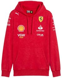 PUMA - Scuderia Ferrari Desert Sun Team Replica Hoodie "Rosso Corsa" 763972 01" - Lyst