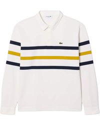 Lacoste - Relaxed Fit Striped Pique Rugby Polo Shirt Kh9662-51-70V" - Lyst