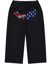 Sp5der - Rhinestone Og Web Long Sweatshorts "Onyx" 574" - Lyst