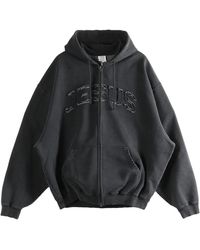 Vetements - Jesus Christ Zip-Up Hoodie "Washed-Out" Me76Zu190Bb Wash" - Lyst