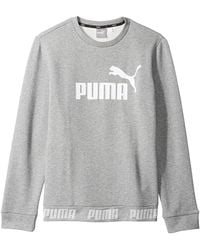 PUMA - Amplified Crewneck Sweatshirt "Medium Heather" 854736 03" - Lyst
