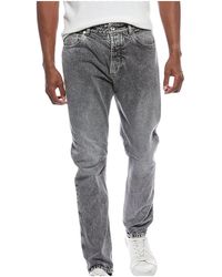 Brunello Cucinelli - Washed Cotton Tapered Trousers "Snow" Brun2865" - Lyst