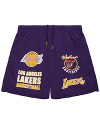 Mitchell & Ness - Woven Shorts "Nba Lakers" Pshr4380 Lalyyppppurp" - Lyst