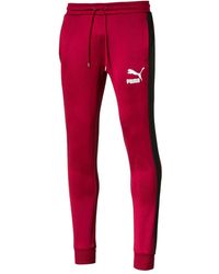 PUMA - Iconic T7 Cuff Track Pants "Rhubarb" 595287 27" - Lyst
