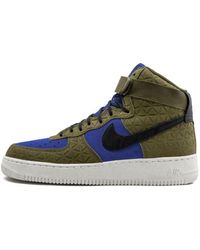 Nike - Air Force 1 Hi Prm Suede "olive Flak" Shoes - Lyst
