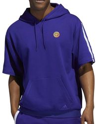 adidas - Donovan Mitchell Short Sleeve Hoodie "Team College" Hb6759" - Lyst