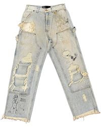 PALY - Busted Dbl Knee Jean "Denim" 5U003Q1010Ldm" - Lyst