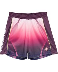CASABLANCA - Gradient Football Shorts "Aubergine" Mss26Jtr25301" - Lyst