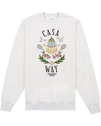 CASABLANCA - Casa Way Embroidered Sweatshirt Mf23 Jtp 001 15" - Lyst