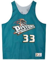 Mitchell & Ness - Nba Reversible Mesh Tank "Pistons Grant Hill" Tmtk3208-Dpiyyghiteal_S" - Lyst