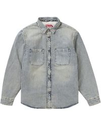 Supreme - Faux Shearling Lined Work Shirt "Washed Denim" Su25959" - Lyst