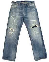 Mastercraft Union - Showa Relaxed Natsu Ao Repaired Jeans "Light" 703 10 65 Blu" - Lyst