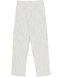 Miu Miu - Striped Poplin Pants "Cream" Mp1829 180U F0061" - Lyst