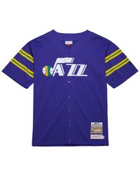 Mitchell & Ness - Nba Dark Shooting Shirt Jazz 1974 Assh7465 Noj74Ppppurp" - Lyst