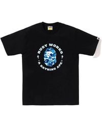 A Bathing Ape - Abc Camo Busy Works Sta T-Shirt 001Tel801007Mbk9" - Lyst