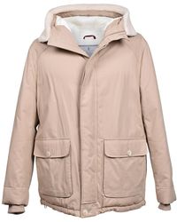 Brunello Cucinelli - Quilted Down Parka Jacket "Sand" Brun900" - Lyst