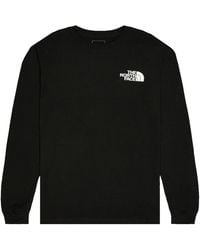 The North Face - Box Nse Long Sleeves T-Shirt "Tnf Tnf" Nf0A811Nky4" - Lyst