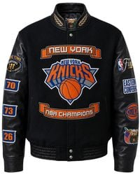 Jeff Hamilton - New York Knicks 2026 Nba Champions Wool & Leather Jacket Jfhm002" - Lyst