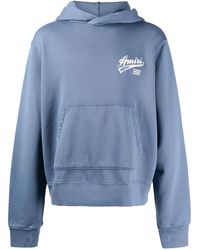 Amiri - 22 Distressed Logo Hoodie Ss23Mjg007 369" - Lyst