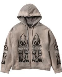 Who Decides War - Winged Zip Up Hooded Sweatshirt "Vintage" 1110650021Fw25 Vint" - Lyst