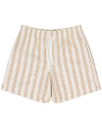 Aimé Leon Dore - Striped Drawstring Shorts "Khaki/ Ss23Wr009 Khaki Stripe" - Lyst