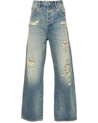Purple Brand - Repair Destroy Baggy Fit Jeans "Mid" P018 Rdmd324" - Lyst