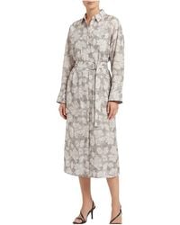 Brunello Cucinelli - Silk Shirt Dress "Light" Brun1714" - Lyst