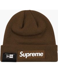 Supreme New Era Box Logo Beanie (fw22) in Blue for Men | Lyst