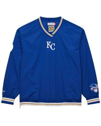 Mitchell & Ness - Mlb Classic Nylon Pullover Vintage Logo Royals "Royals" Ojpo7025 Kcryyppproya" - Lyst